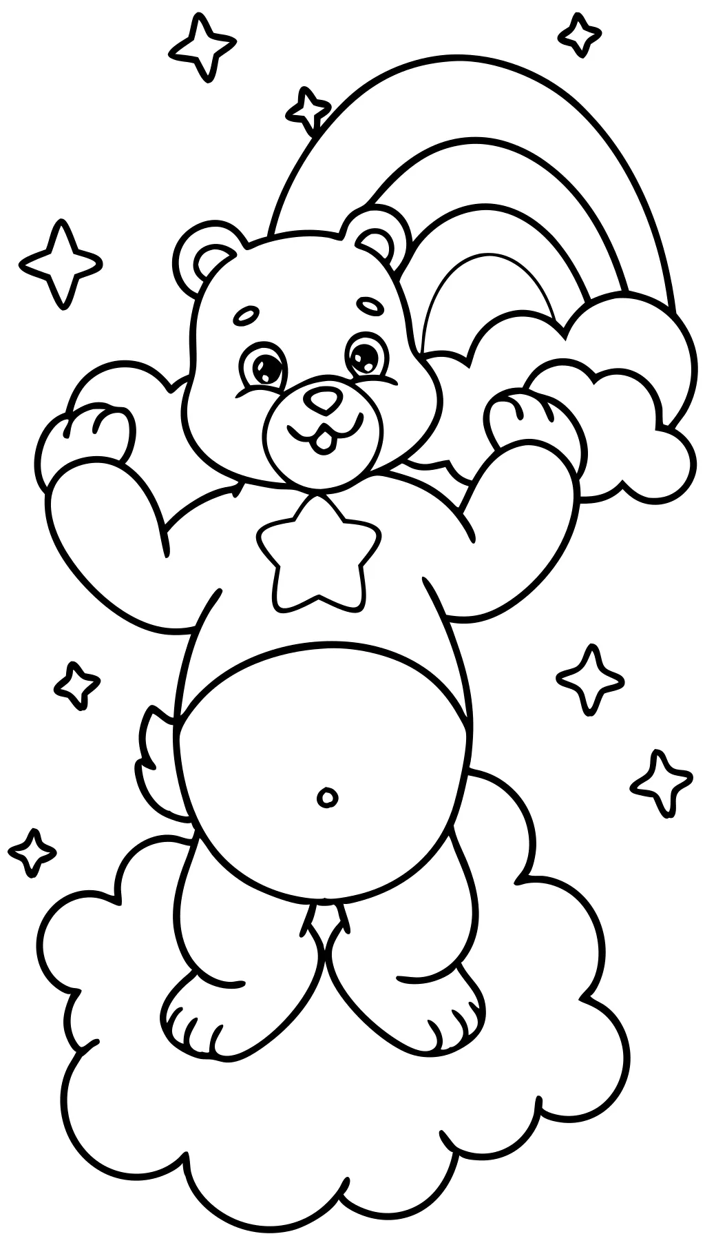 coloring pages of care bears